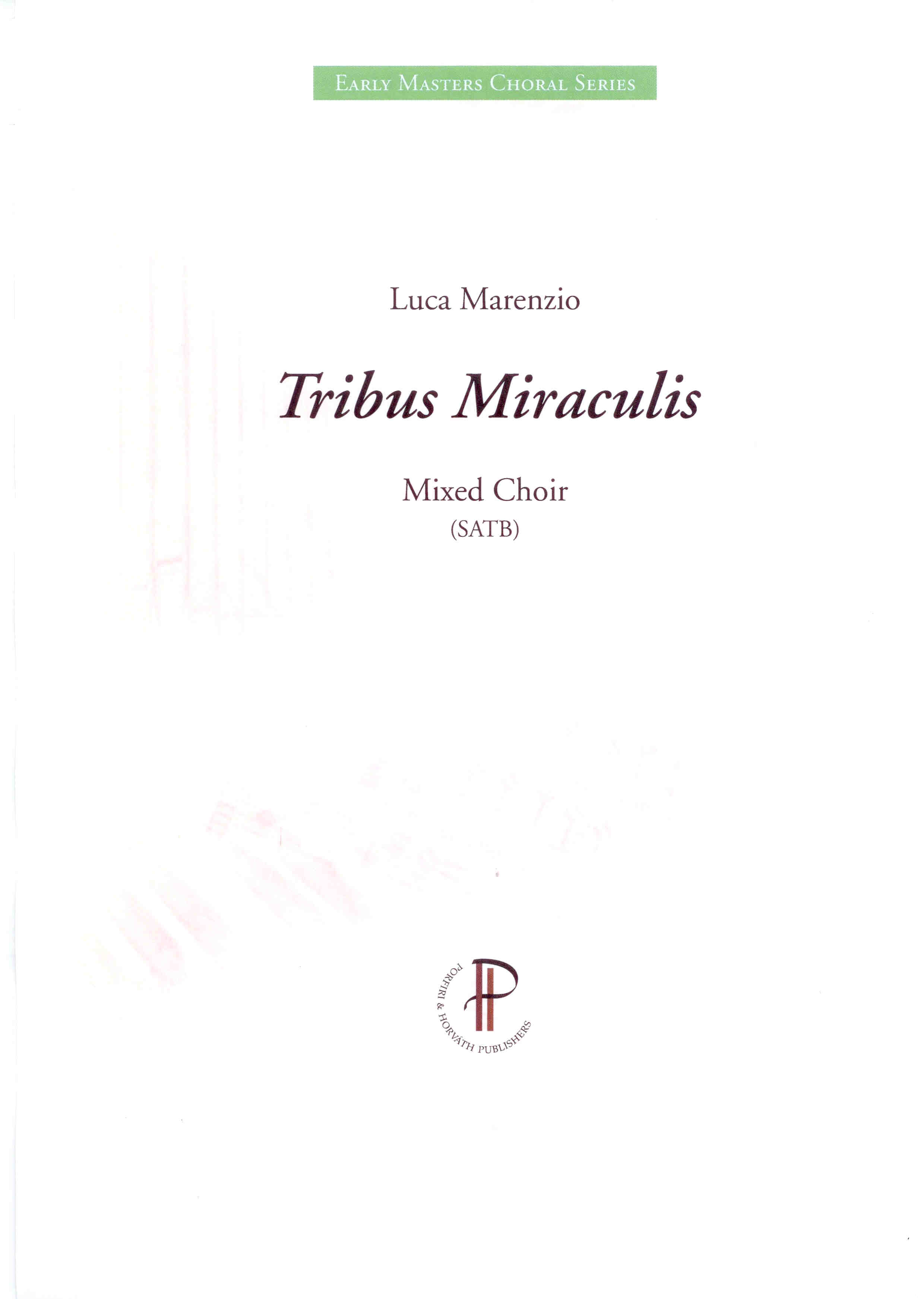 Tribus Miraculis - Show sample score